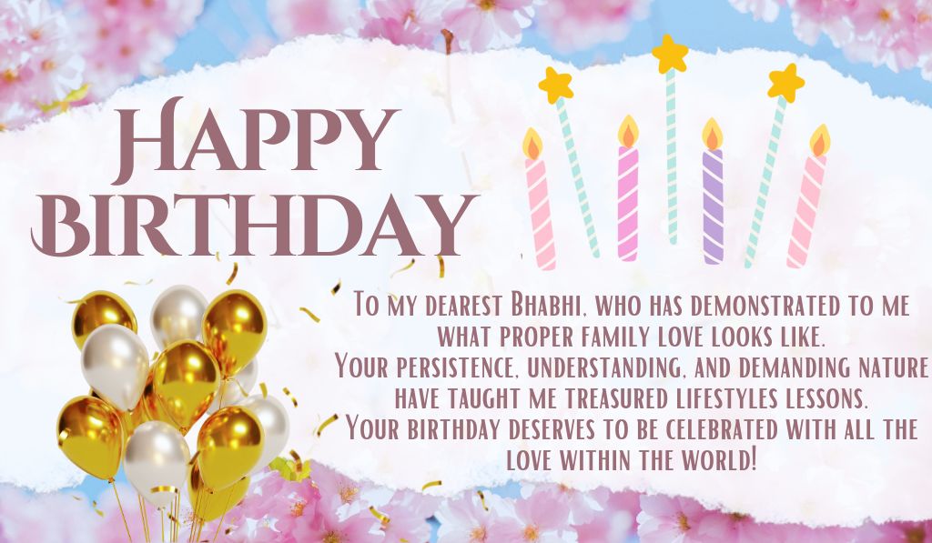 Creative and Unique Birthday Wishes for Bhabhi