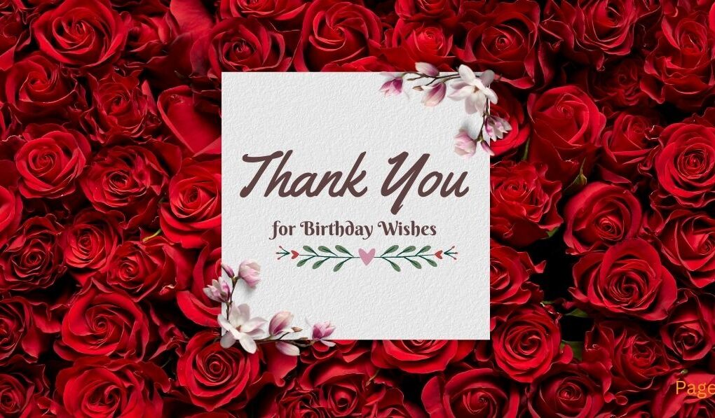 Thank You Note for Birthday Wishes