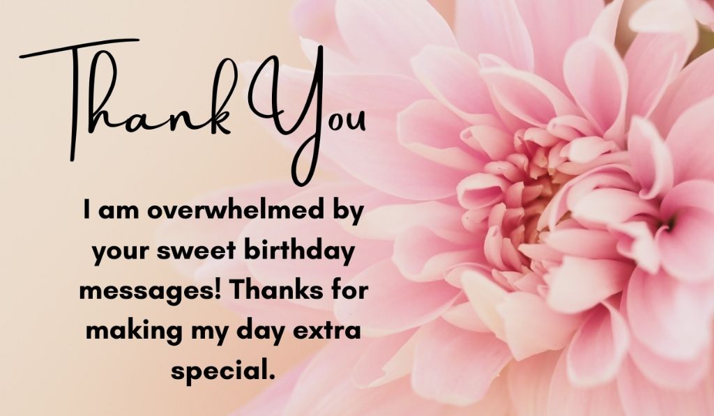 Thank You Note for Birthday Wishes