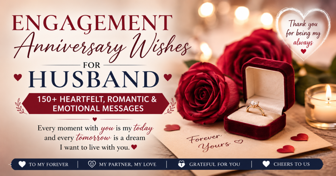 💍 Engagement Anniversary Wishes for Husband: 150+ Heartfelt, Romantic & Emotional Messages