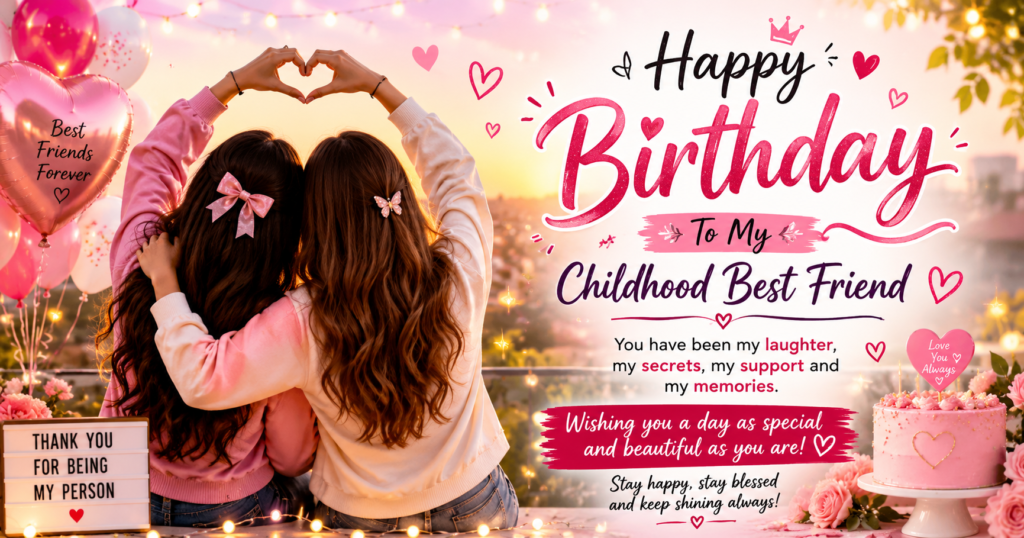 Birthday Wishes for Childhood Best Friend Girl