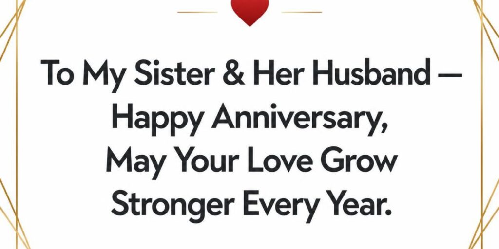 Anniversary Quotes for Sister and Brother in Law