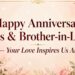 Anniversary Wishes for Sister and Brother in Law