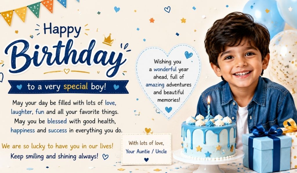 Birthday Wishes for Friend's Son from Auntie or Uncle 🤍