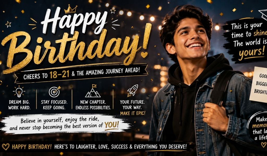 Birthday Wishes for a Young Adult — Ages 18 to 21 🎓