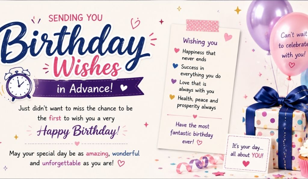 Birthday Wishes to Send in Advance ⏰