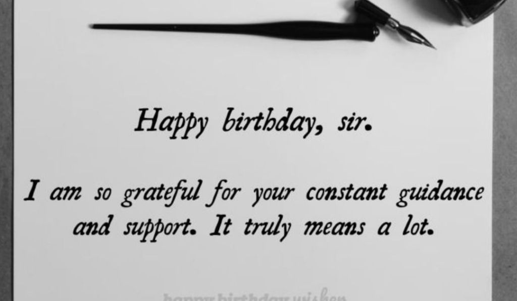 Birthday wishes for sir on WhatsApp and text