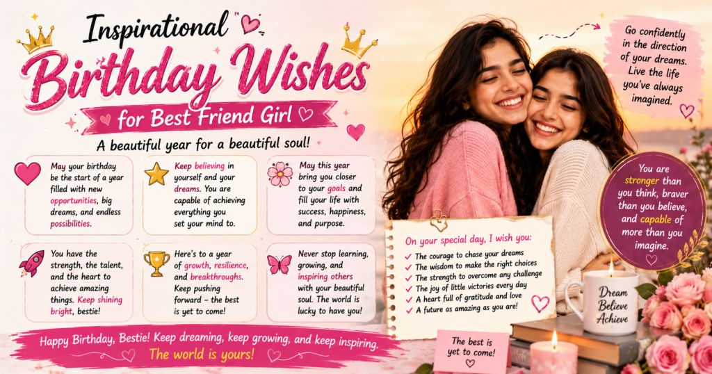 Inspirational Birthday Wishes for Best Friend Girl