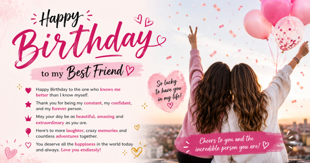 Birthday Wishes for Best Friend Girl for Instagram Captions