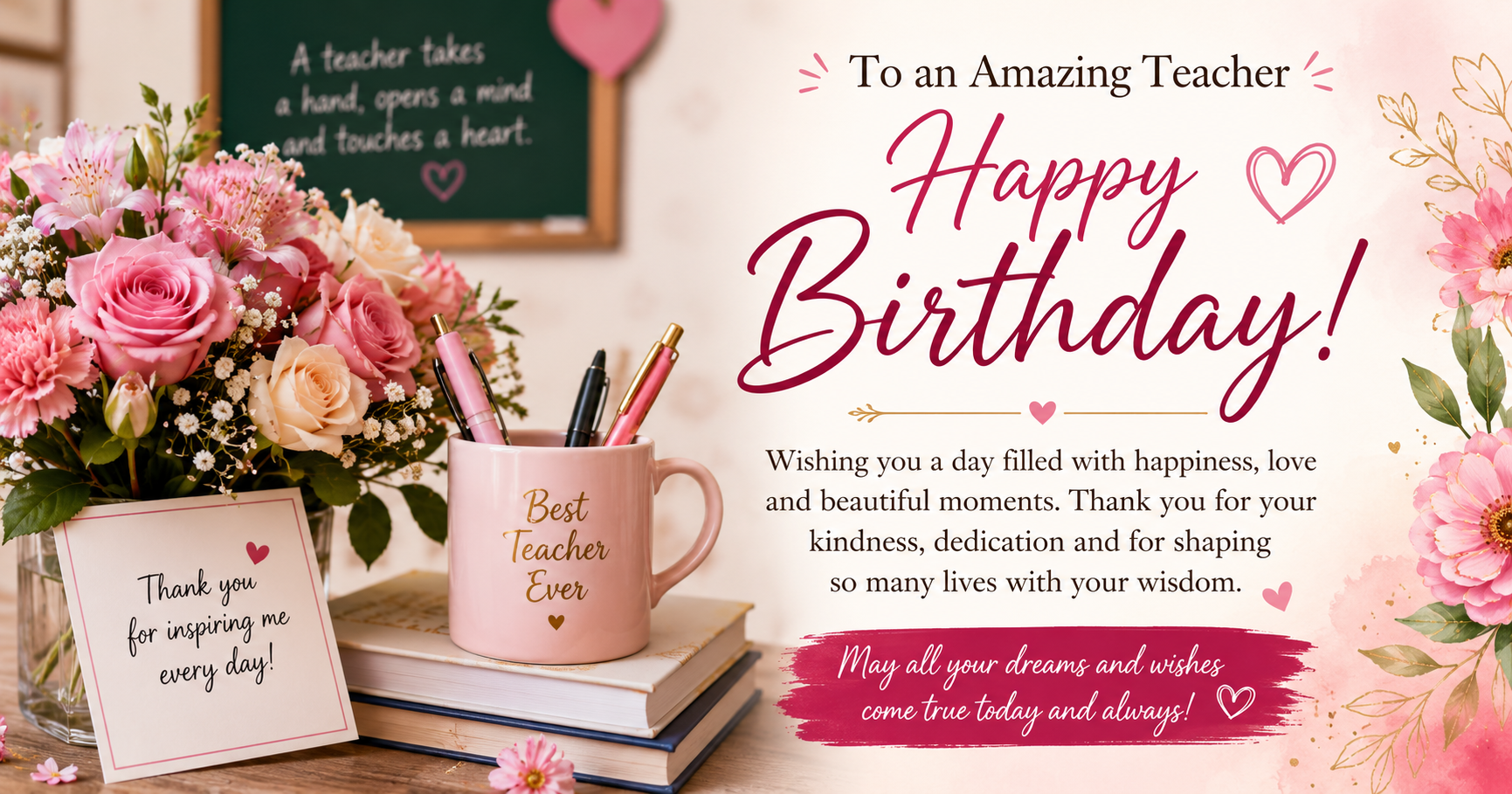 Heartfelt Birthday Wishes for Female Teacher
