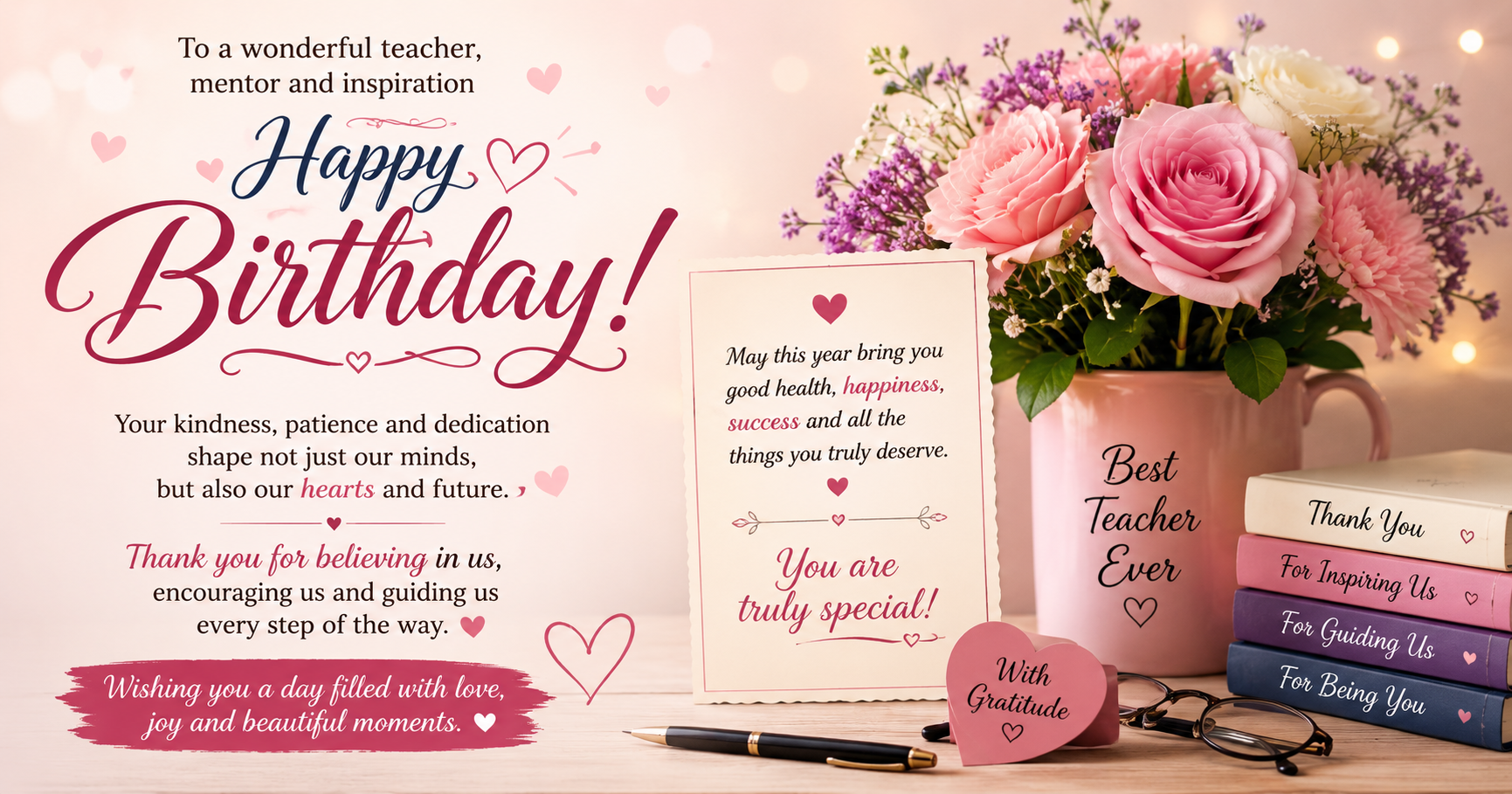 Emotional Birthday Wishes for Female Teacher