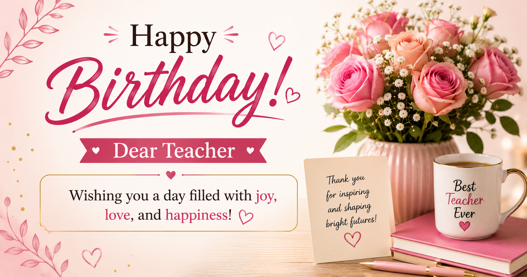 One-Line Birthday Wishes for Female Teacher