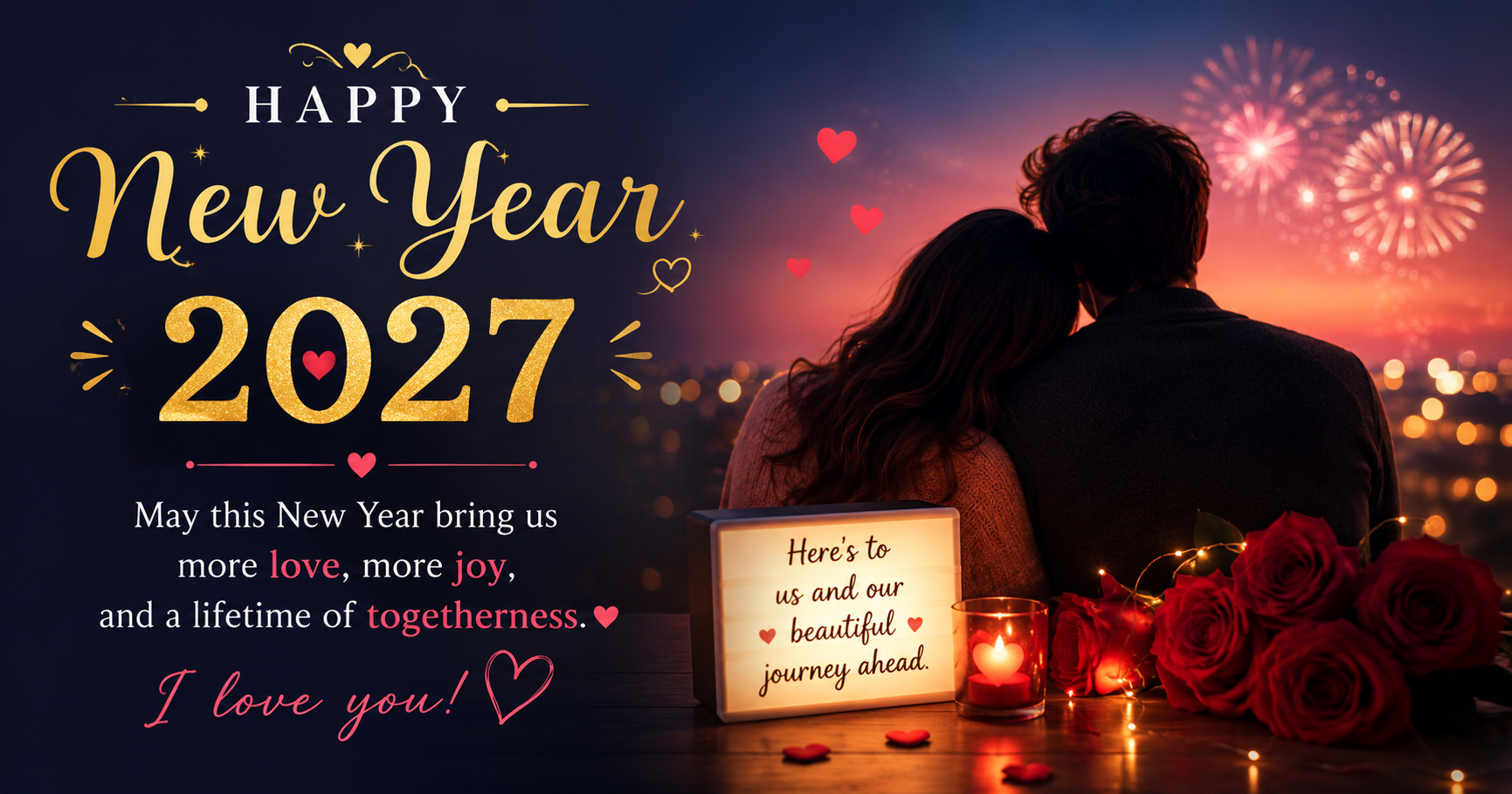Short New Year 2027 Wishes for Love