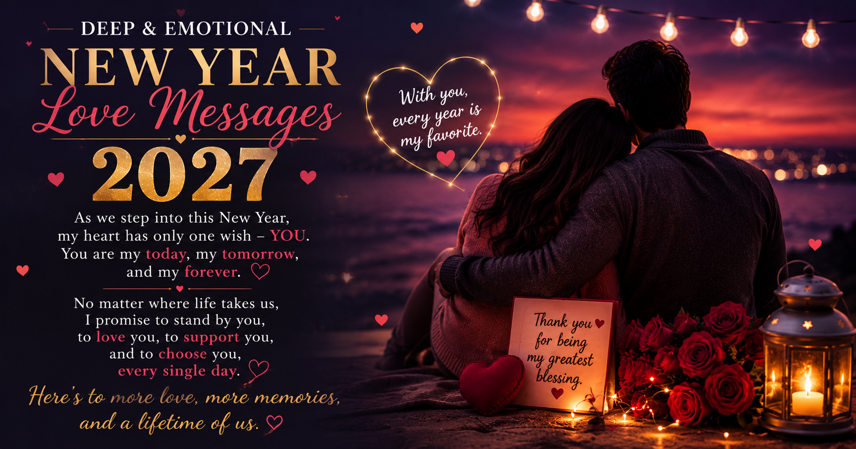 Deep & Emotional New Year Love Messages 2027
