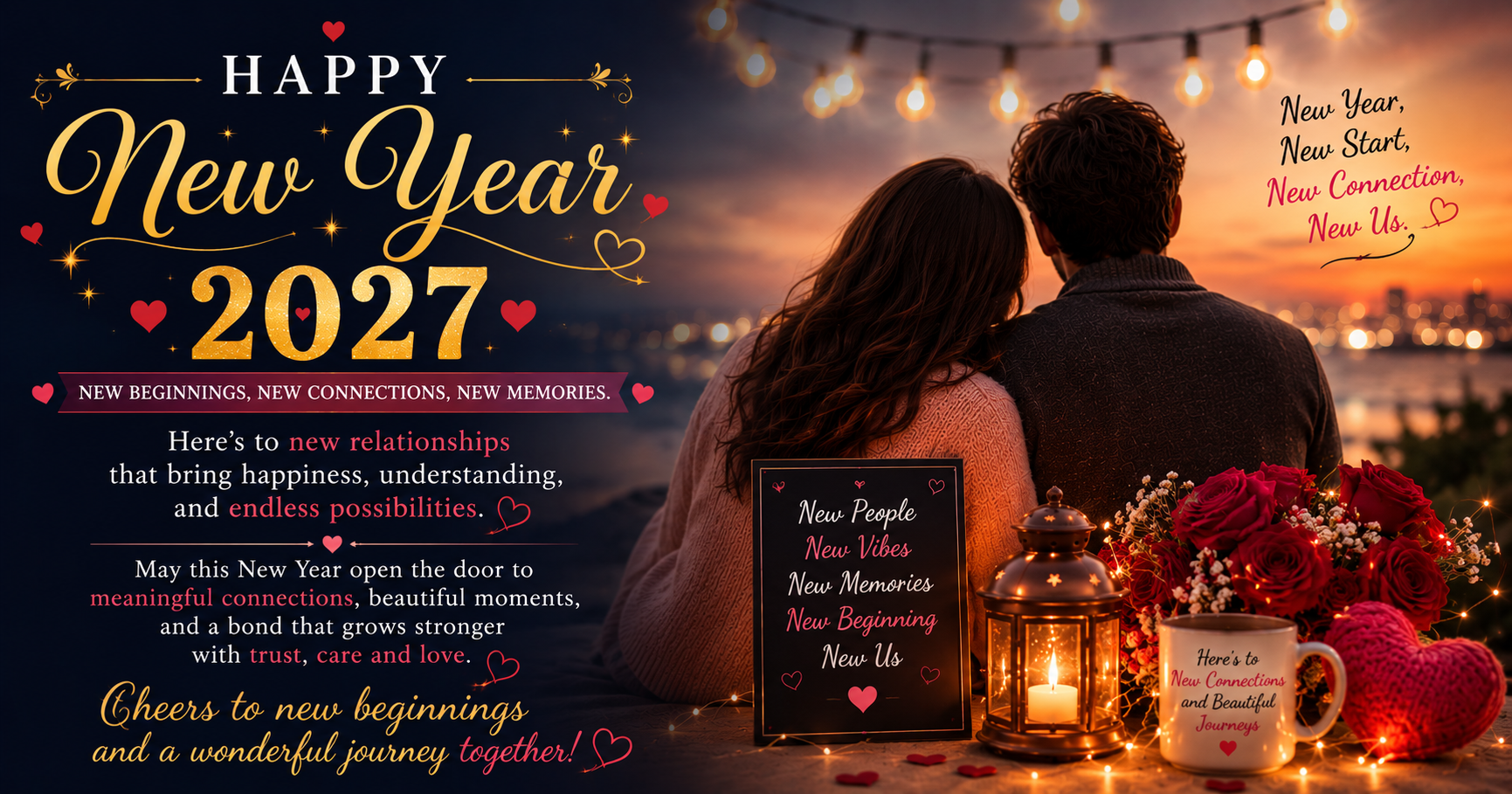 New Year 2027 Wishes for New Relationships