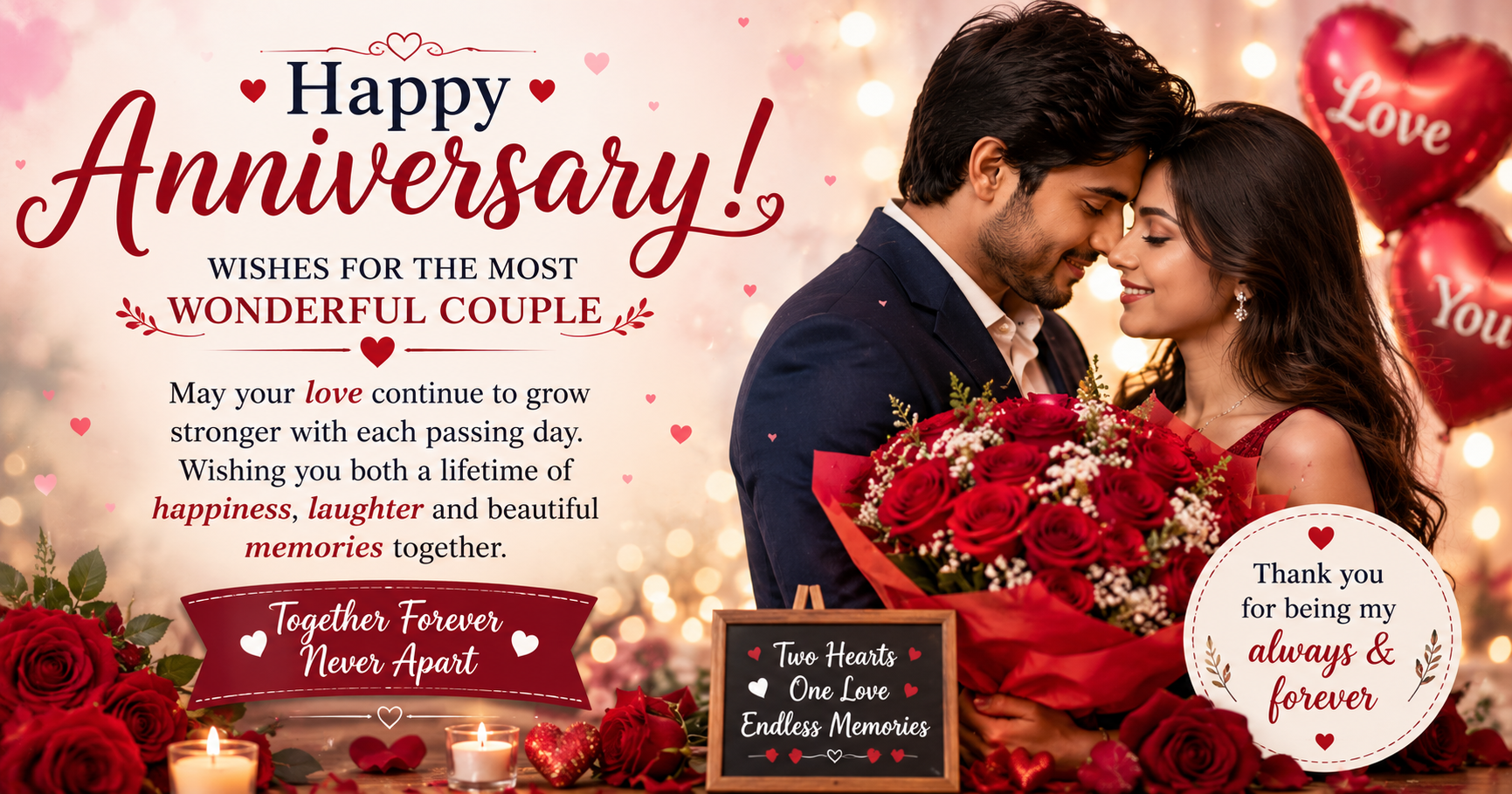 Happy Anniversary Wishes for Couple on WhatsApp