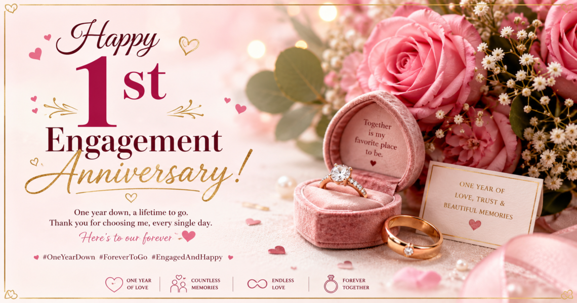 💍 Happy 1st Engagement Anniversary: 200+ Images, Wishes, Captions & Quotes (2025)