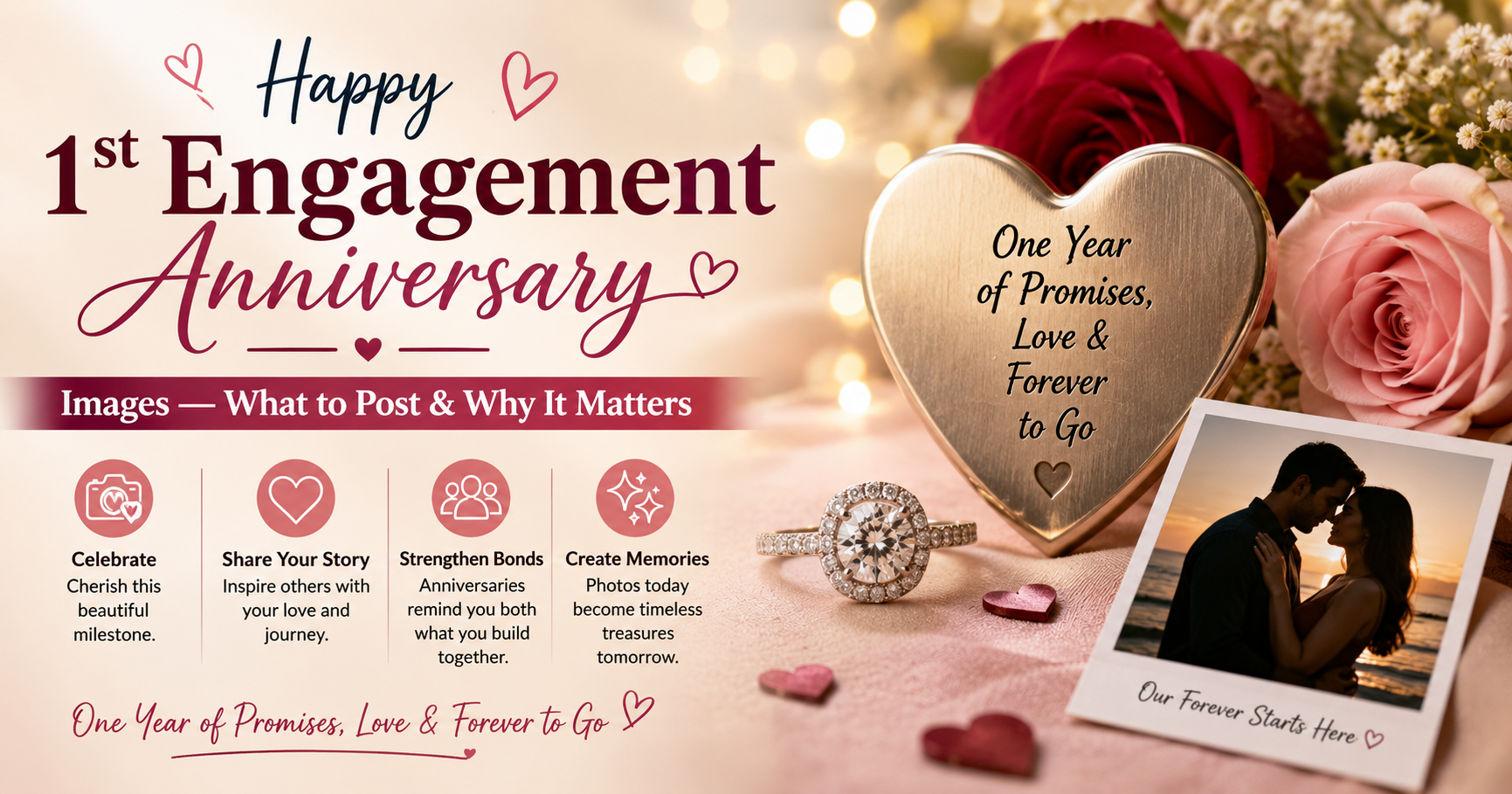 📸 Happy 1st Engagement Anniversary Images — What to Post & Why It Matters