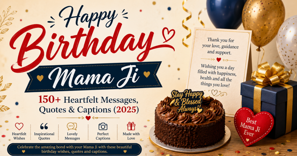 Happy Birthday Wishes for Mama Ji – 150+ Heartfelt Messages, Quotes & Captions (2025)
