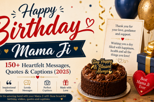 Happy Birthday Wishes for Mama Ji – 150+ Heartfelt Messages, Quotes & Captions (2025)