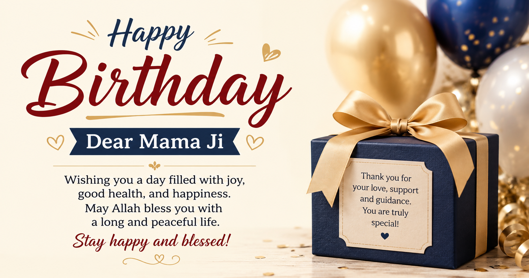 Short Birthday Wishes for Mama Ji