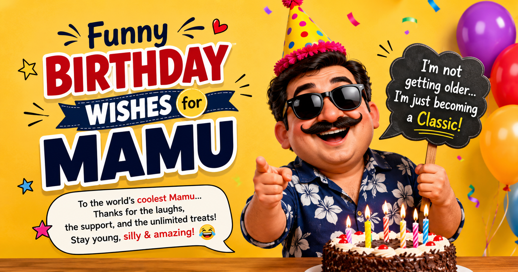 Funny Birthday Wishes for Mamu