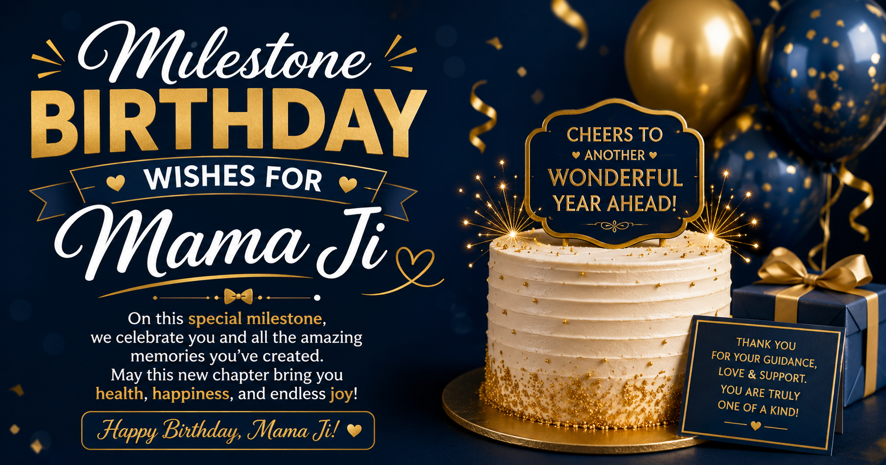 Milestone Birthday Wishes for Mama Ji