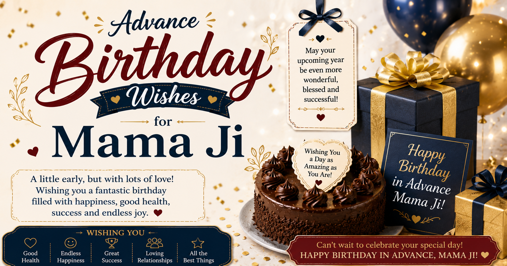 Advance Birthday Wishes for Mama Ji