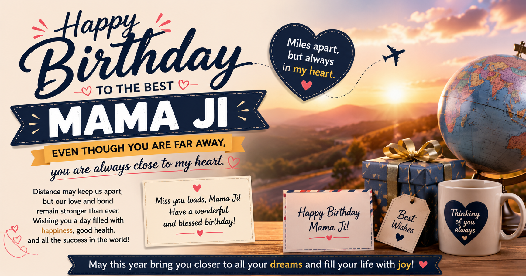 Birthday Wishes for Mama Ji Who Lives Far Away