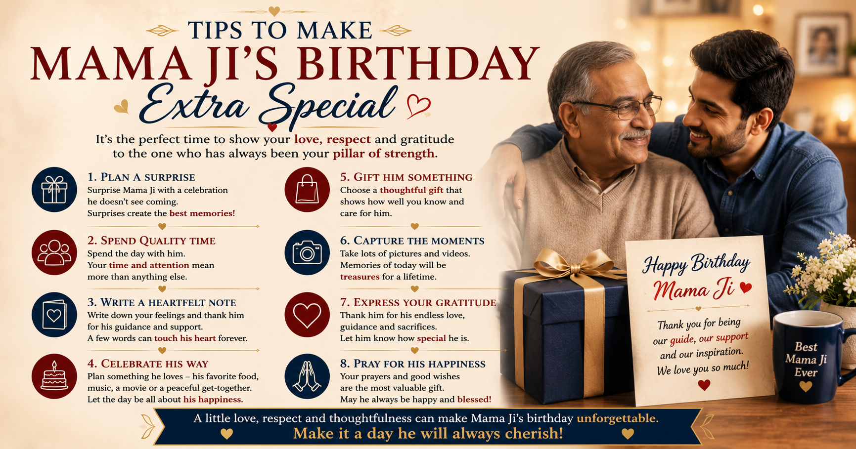 Tips to Make Mama Ji's Birthday Extra Special