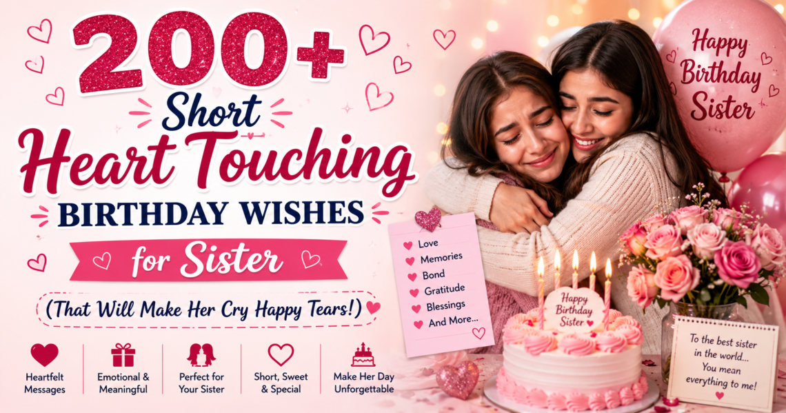 💖 200+ Short Heart Touching Birthday Wishes for Sister (That Will Make Her Cry Happy Tears!)