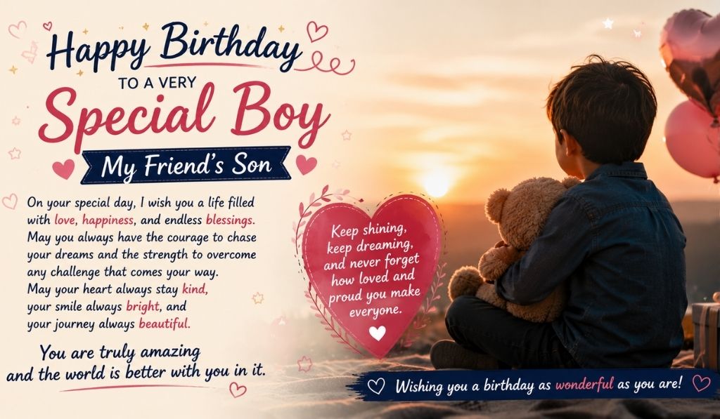 Heartfelt & Emotional Birthday Wishes for Friend's Son 💖