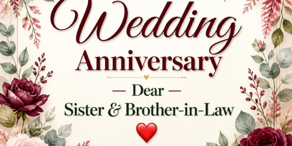 Marriage Anniversary Wishes for Sister and Brother in Law Emotional Messages