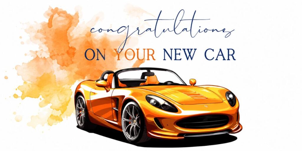 Professional Congratulations Message for New Car