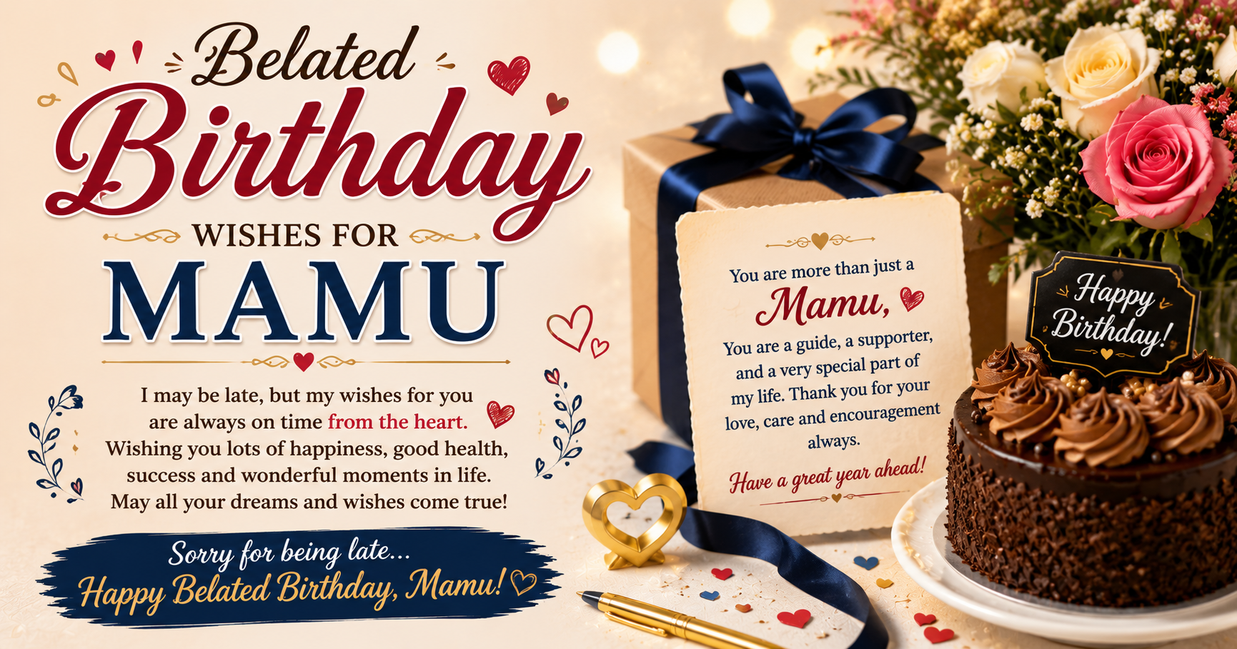 Belated Birthday Wishes for Mamu