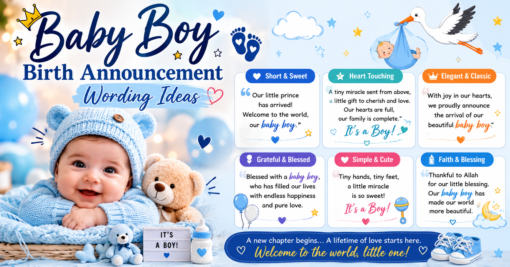 Baby Boy Birth Announcement Wording Ideas