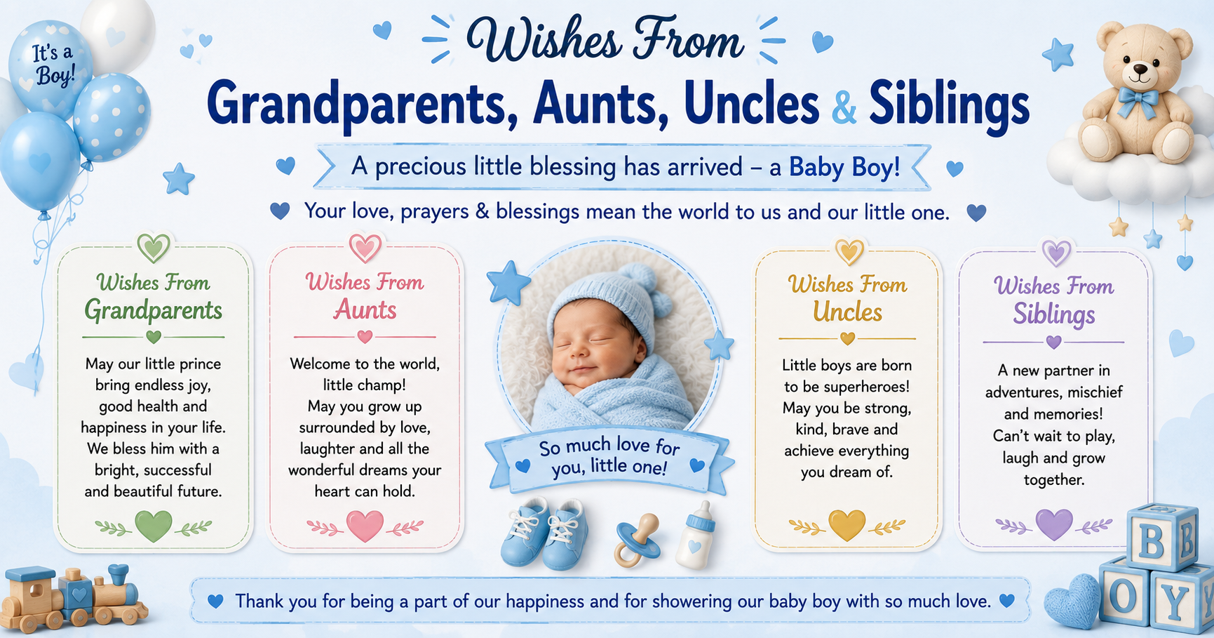 Wishes From Grandparents, Aunts, Uncles & Siblings