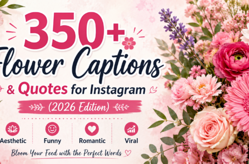 350+ Flower Captions & Quotes for Instagram (2026 Edition) — Aesthetic, Funny, Romantic & Viral 🌸