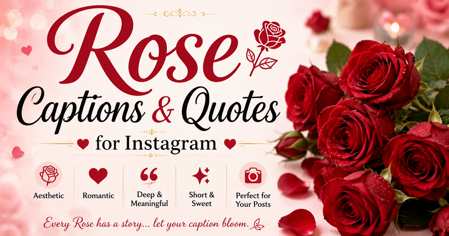 Rose Captions & Quotes for Instagram 🌹