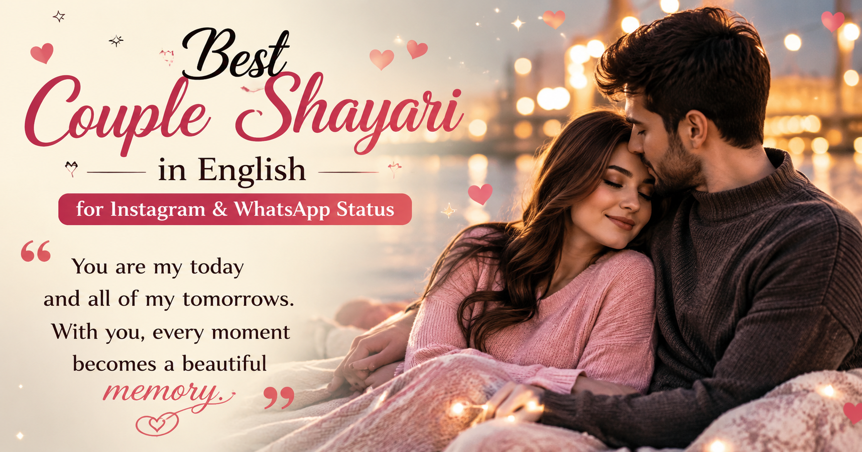 Best Couple Shayari in English for Instagram & WhatsApp Status 📱