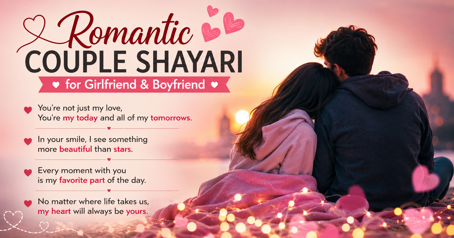 Romantic Couple Shayari in English for Girlfriend & Boyfriend ❤️