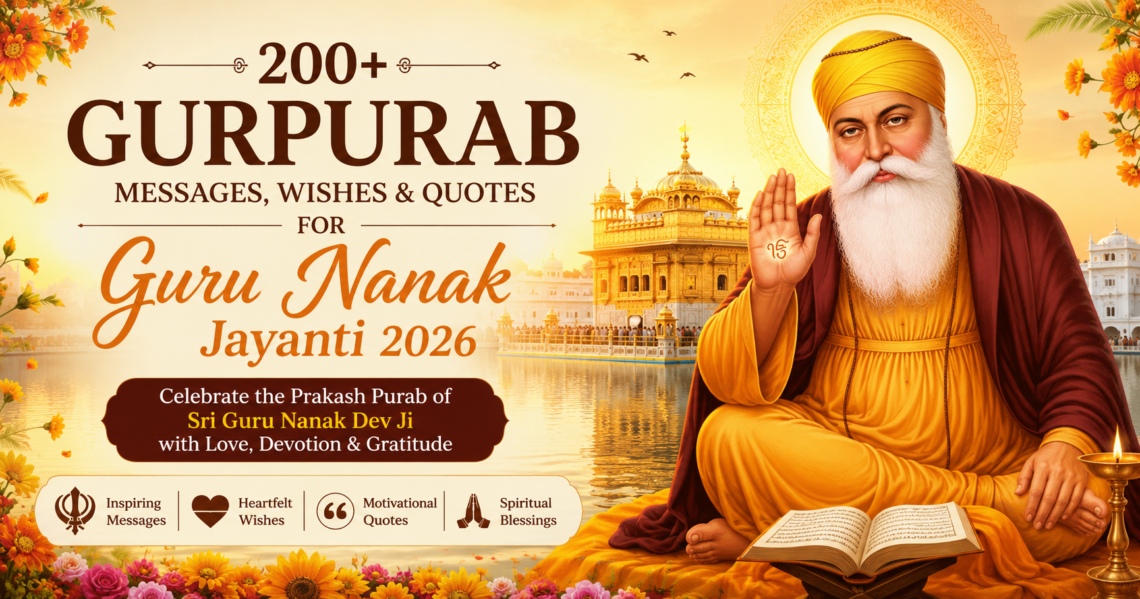 🪔 200+ Gurpurab Messages, Wishes & Quotes for Guru Nanak Jayanti 2026