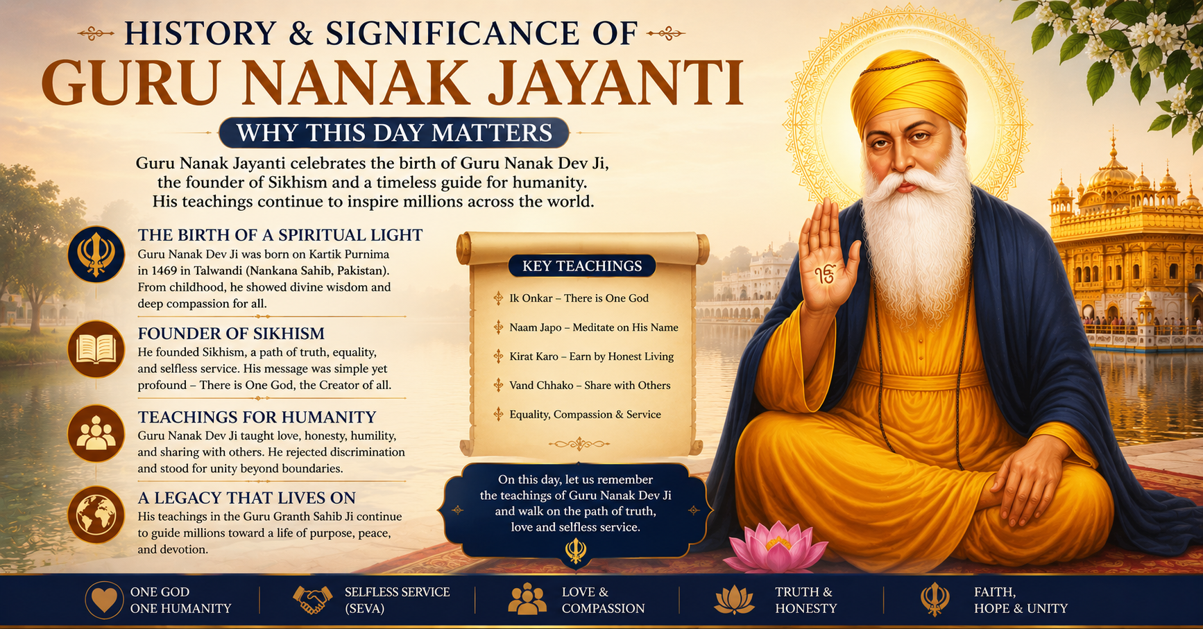 ๐ History & Significance of Guru Nanak Jayanti (Why This Day Matters)