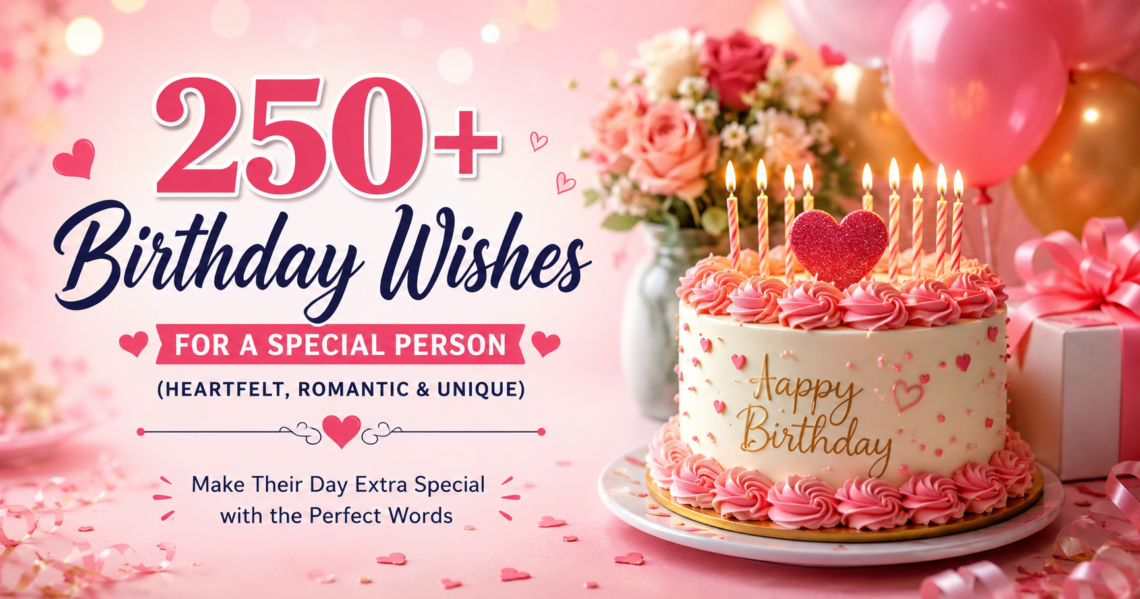 250+ Birthday Wishes for a Special Person (Heartfelt, Romantic & Unique) 🎂💖