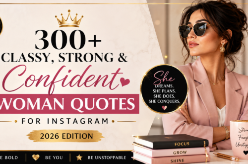 👑 300+ Classy, Strong & Confident Woman Quotes for Instagram (2026 Edition)
