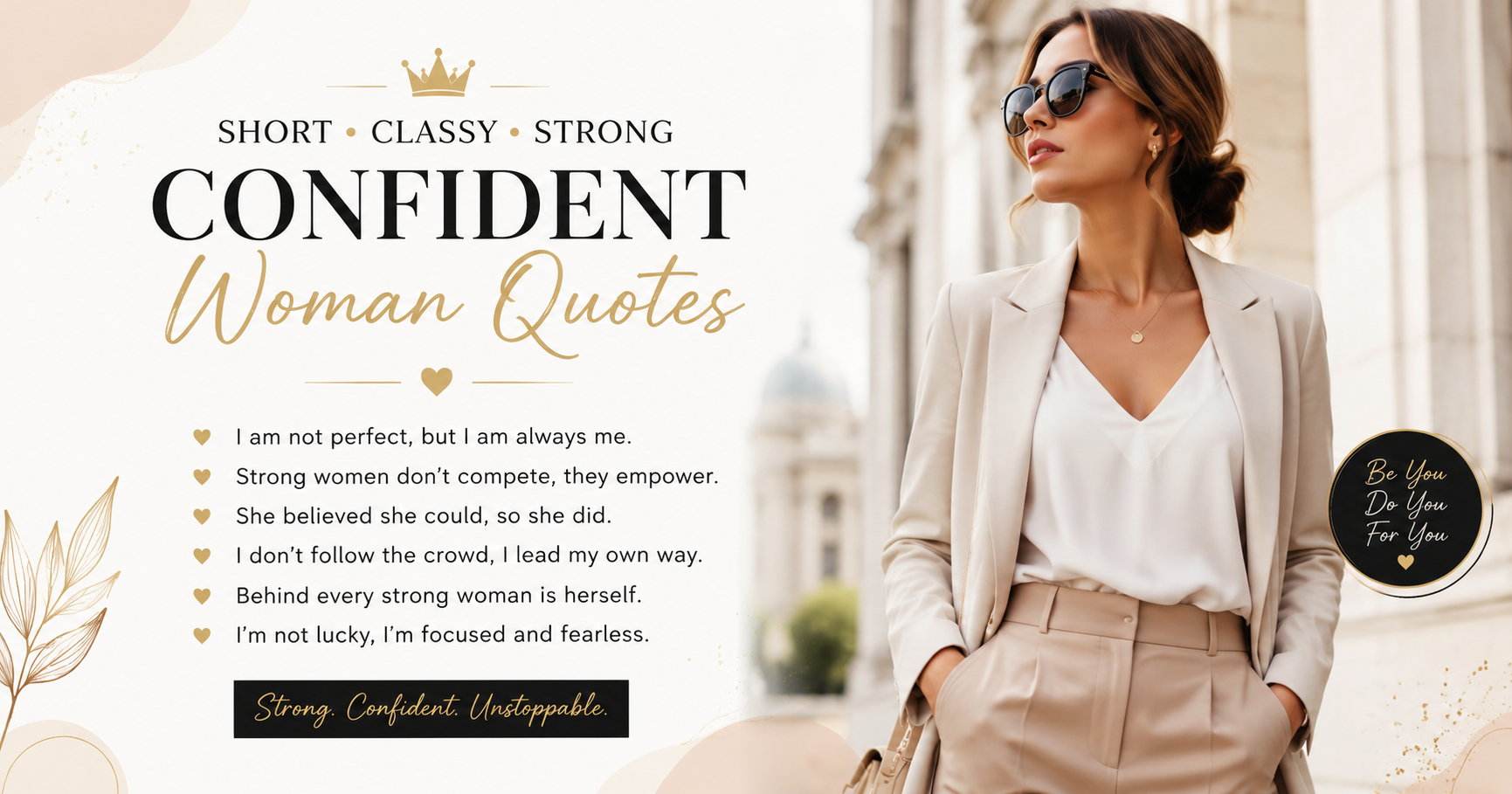 ✨ Short Classy Strong Confident Woman Quotes for Instagram