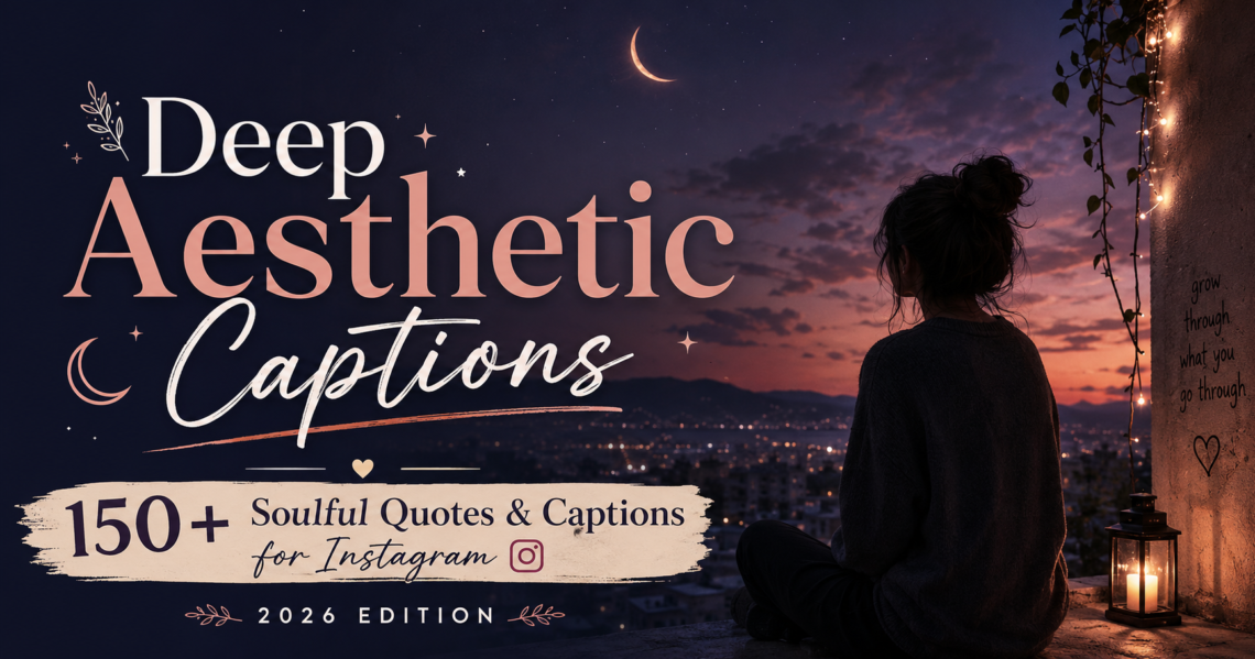 Deep Aesthetic Captions: 150+ Soulful Quotes & Captions for Instagram (2026 Edition) 🌙✨