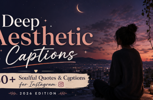 Deep Aesthetic Captions: 150+ Soulful Quotes & Captions for Instagram (2026 Edition) 🌙✨
