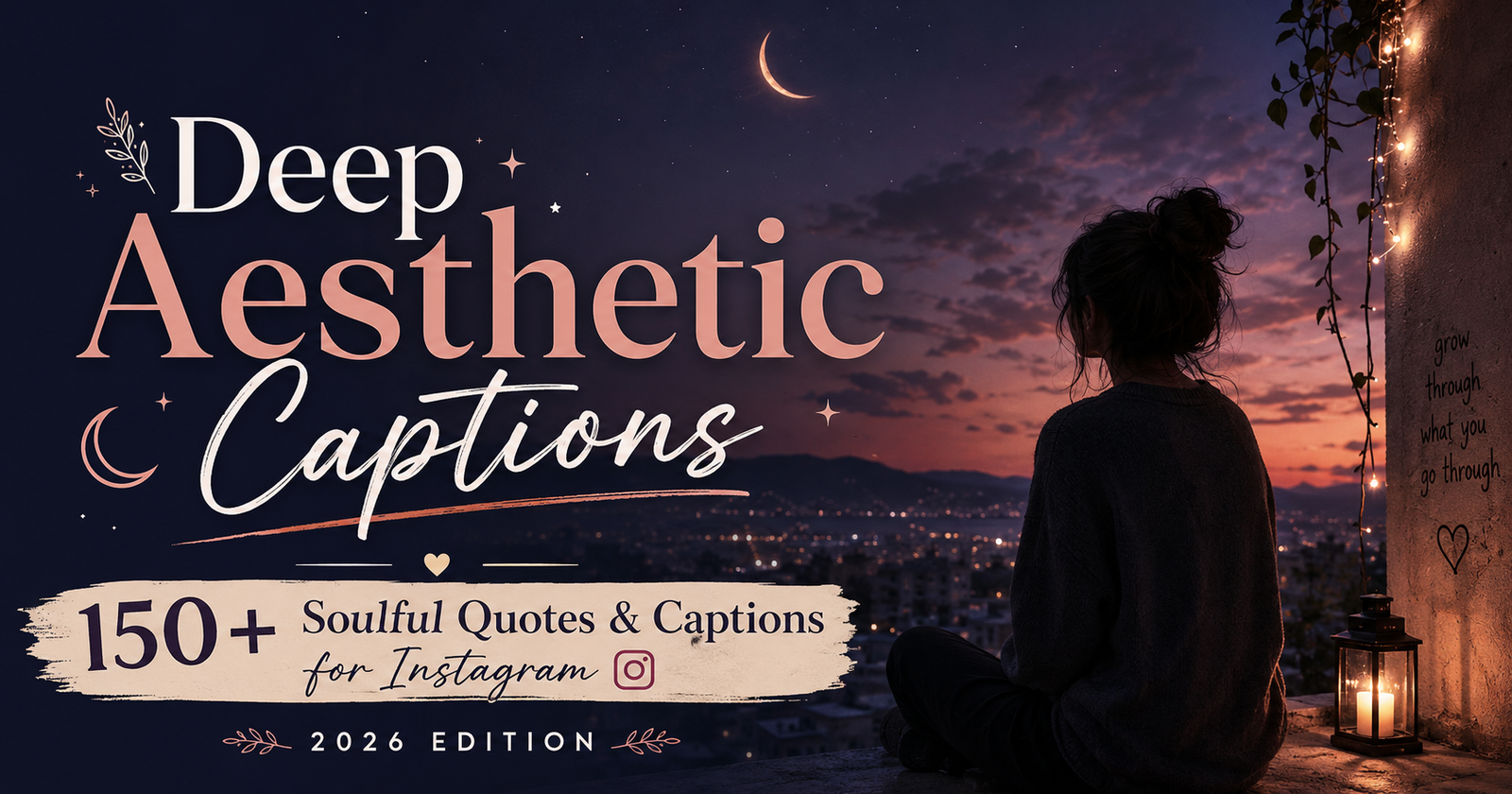 Deep Aesthetic Captions: 150+ Soulful Quotes & Captions for Instagram (2026 Edition) 🌙✨