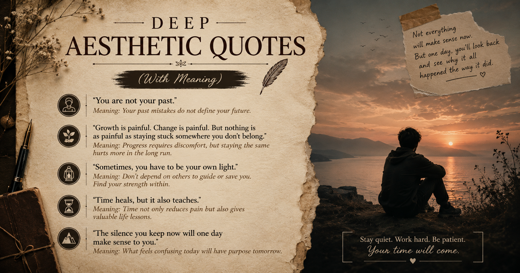 Deep Aesthetic Quotes (With Meaning) 📜